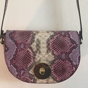 Purple snake skin crossbody